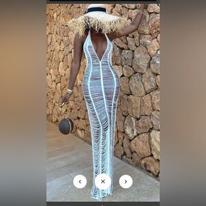 Micas Sheer knit beach cover dress